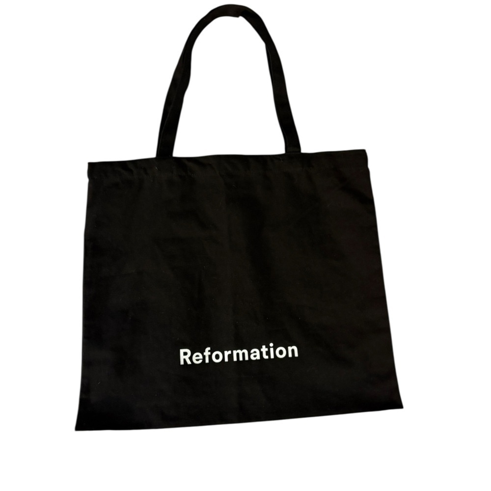 Reformation Reusable Black Tote Bag 16"L x 18.25" H